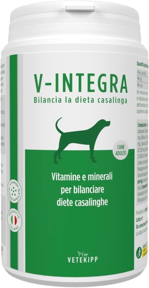 V-INTEGRA Cane Adulto 200g, Integratore Completo Ricco di Vitamine e Minerali per Dieta Casalinga e BARF, V Integra Mult