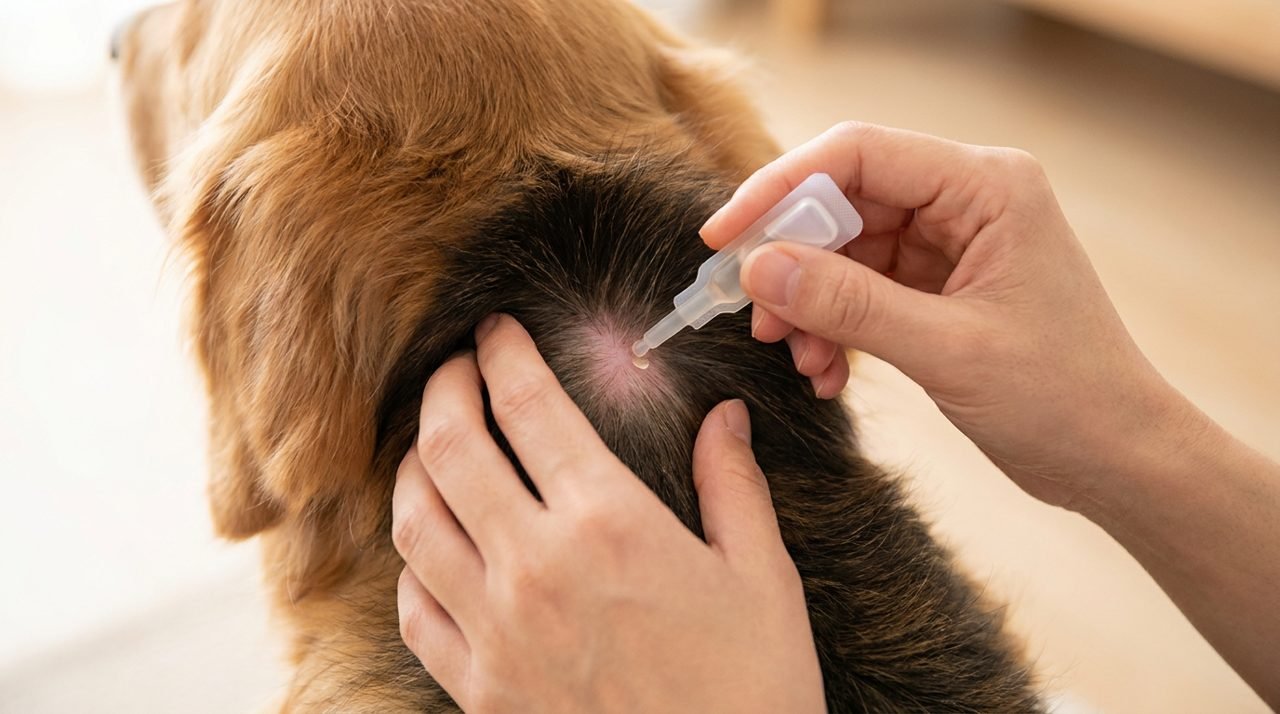 Applicazione spot-on antiparassitario