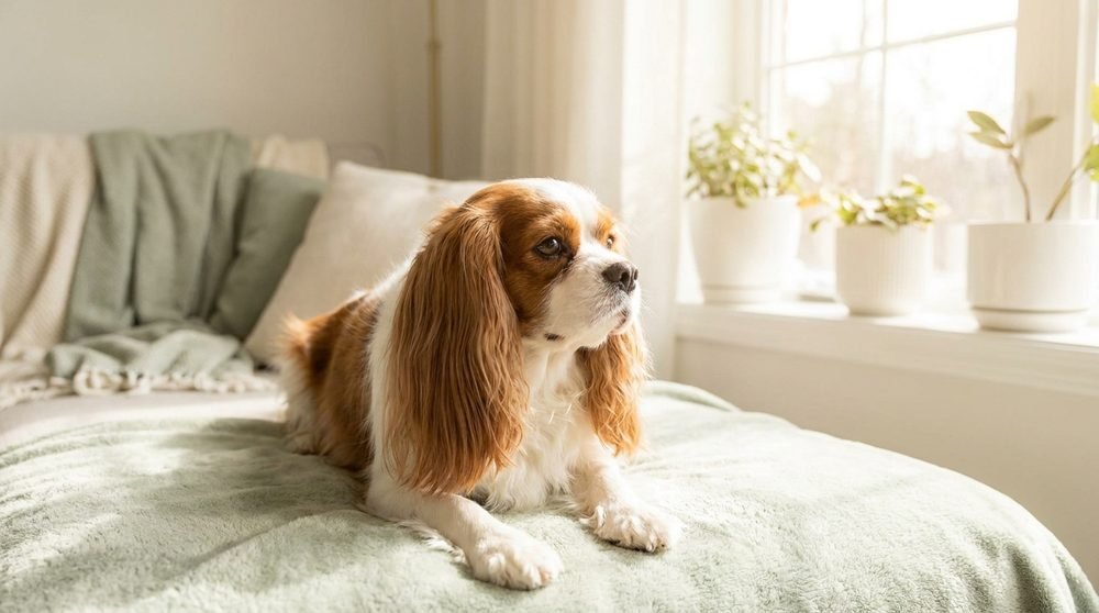 Cavalier King Charles con orecchie pulite e sane