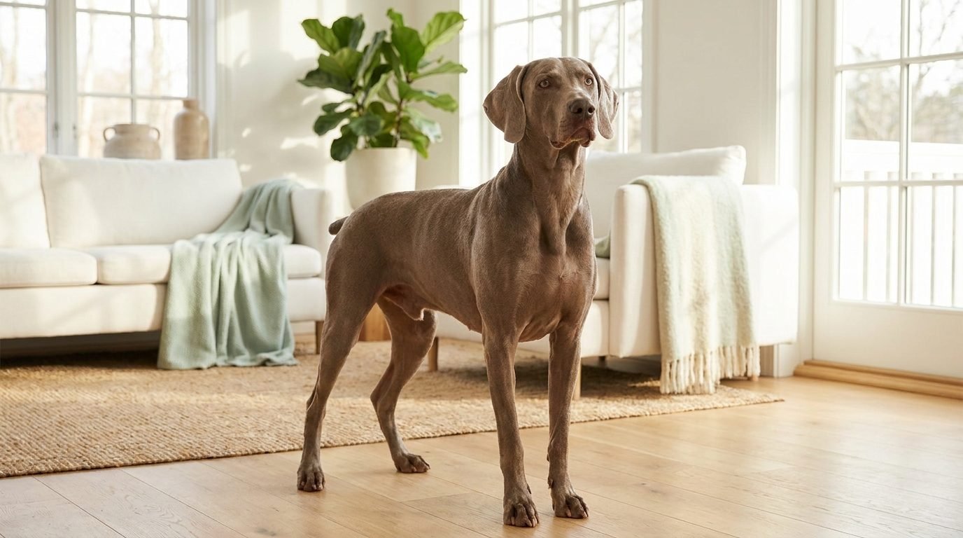 Cane Weimaraner a torace profondo