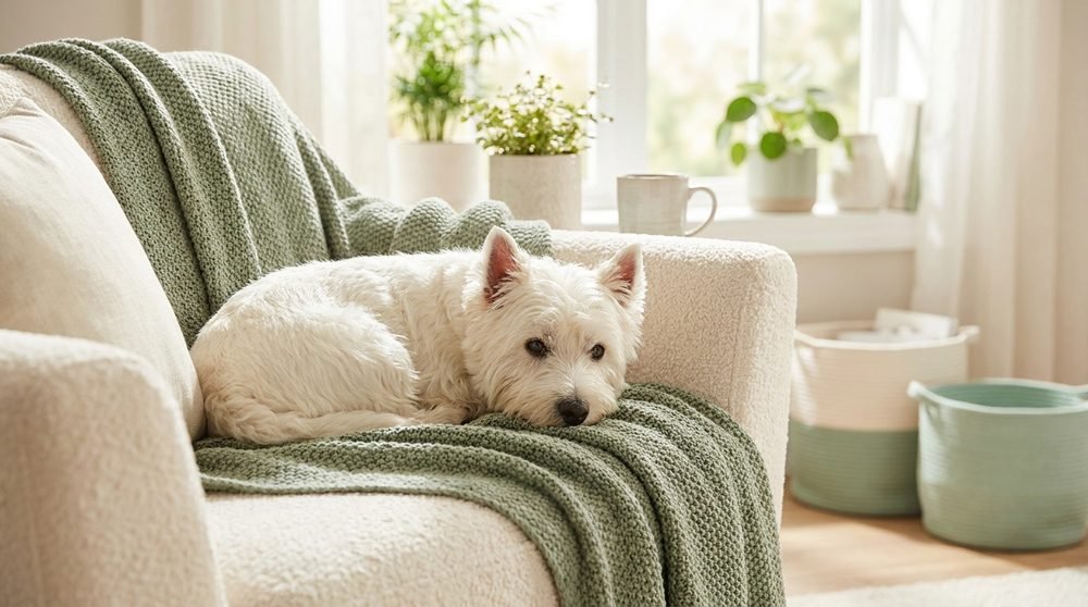 West Highland White Terrier sano e sereno
