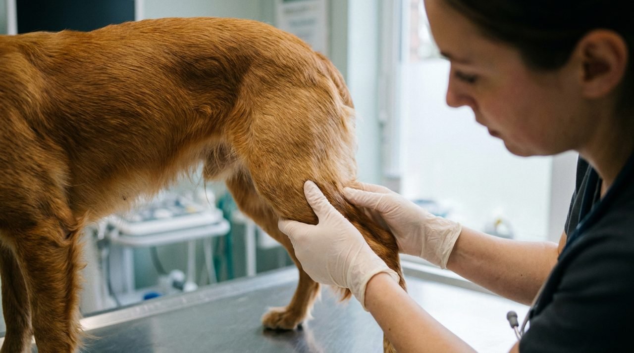 Esame del ginocchio del cane