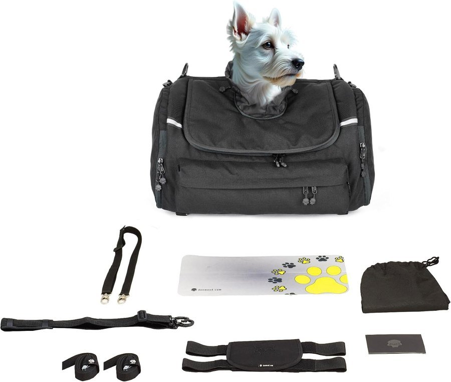 Borsa trasportino DEEMEED PETBAG in Cordura per sissy bar e portapacchi della moto