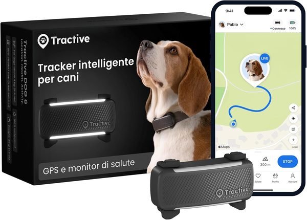 Tractive GPS DOG 6 localizzatore per cani con supporto da collare