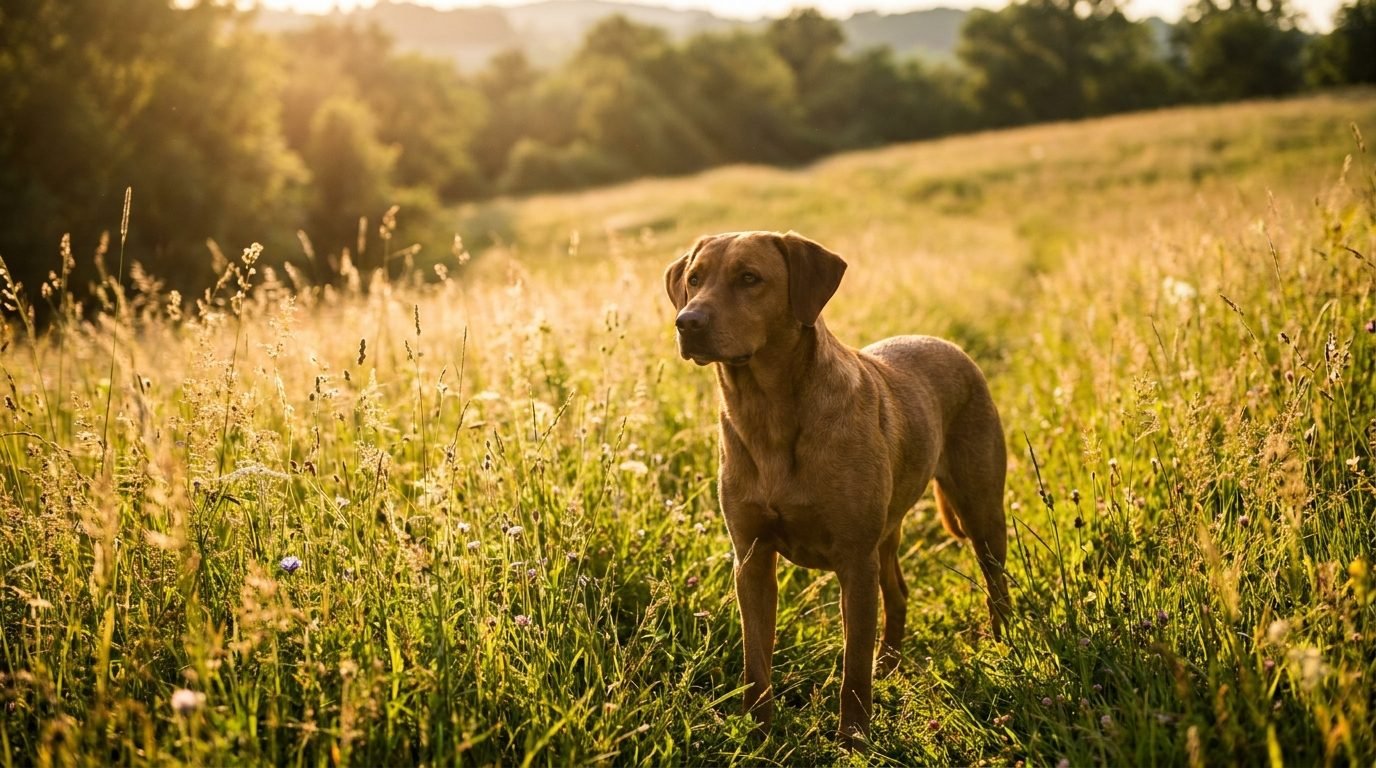 Cane di taglia media in un prato, immagine di apertura della NexGard Spectra recensione