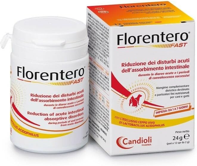 Confezione da 12 compresse di Florentero Fast Candioli per cani e gatti